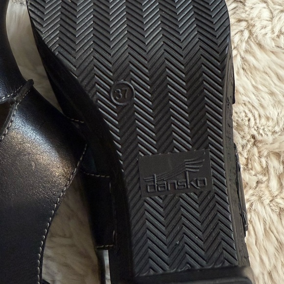 Dansko Riley Heeled Clogs Slingback Strap Leather Heels Shoes Black Size 37 - Picture 13 of 16